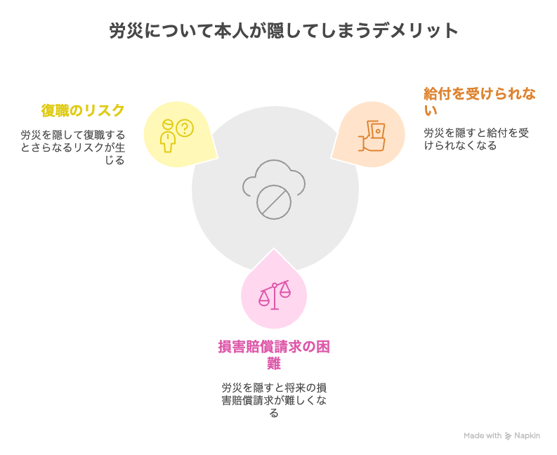 労災について本人が隠してしまうデメリット