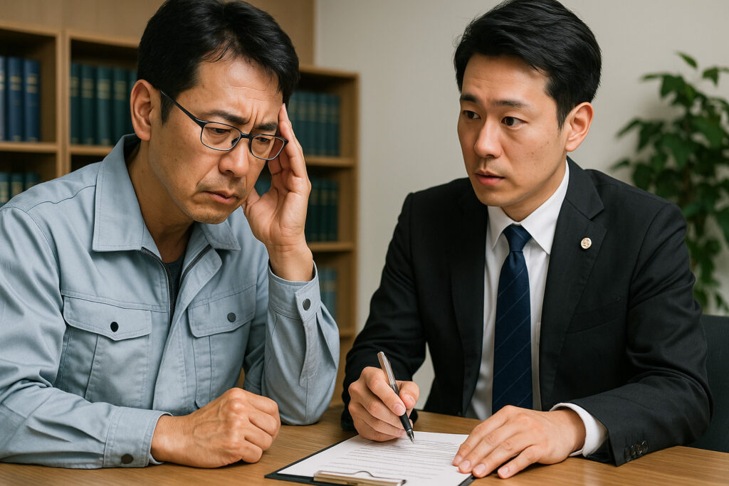 労災について弁護士に相談している人