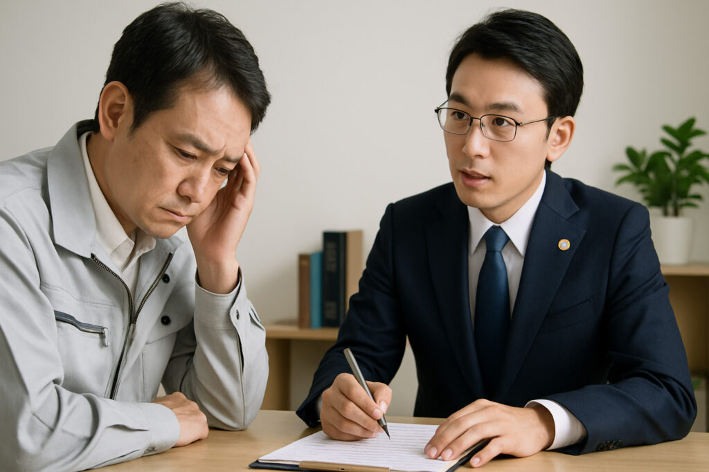 弁護士に相談している人