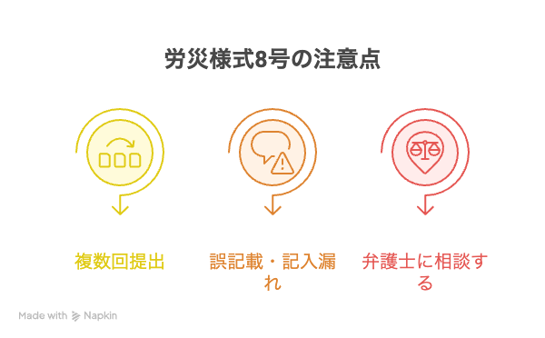 労災様式8号の注意点