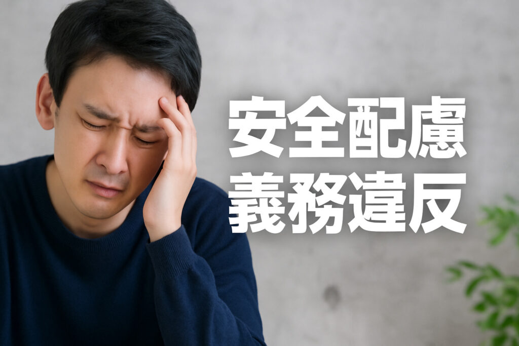 安全配慮義務違反で悩む人