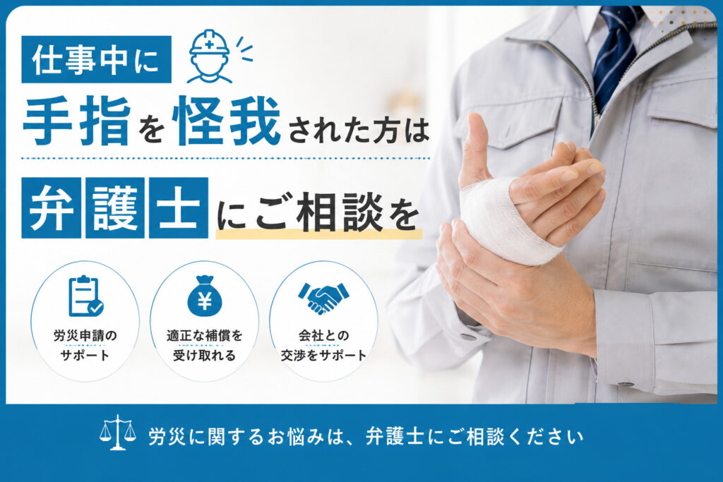 仕事中に手指を怪我された方は弁護士にご相談を