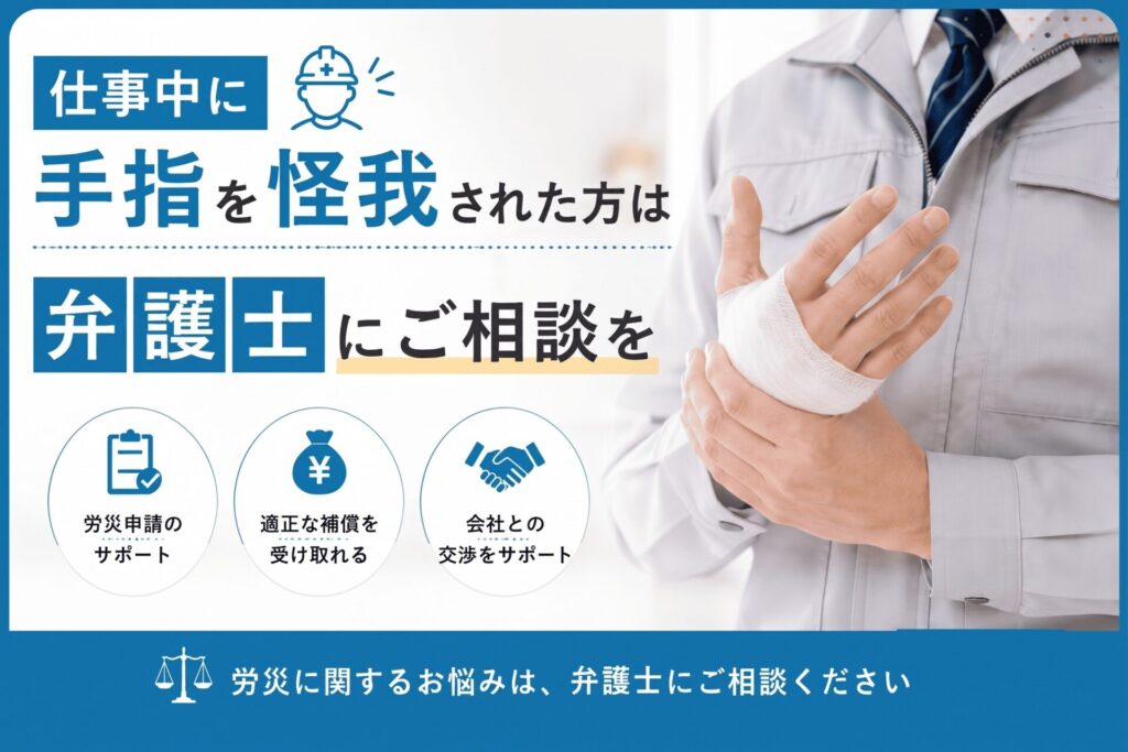 仕事中に手指を怪我された方は弁護士にご相談を