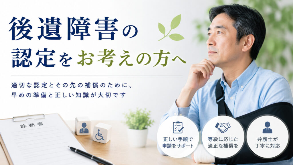 後遺障害の認定をお考えの方へ